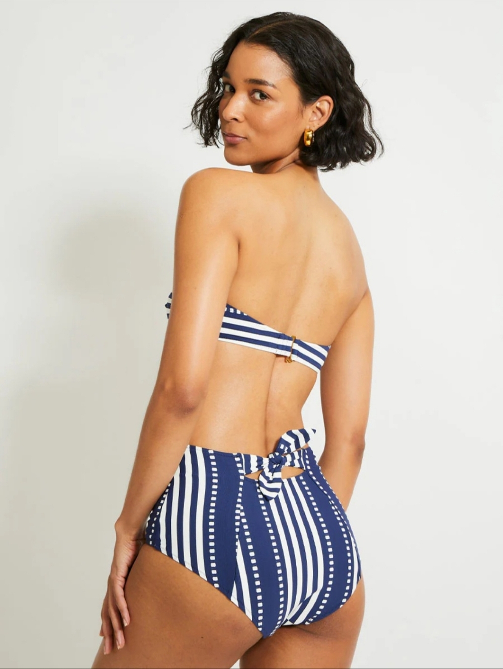NWT Lemlem Women's Swimwear High Waist Bottom ONLY Eshe Navy M